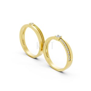 NHẪN CƯỚI A272 màu Vàng Gold thiết kế phá cách, sang trọng