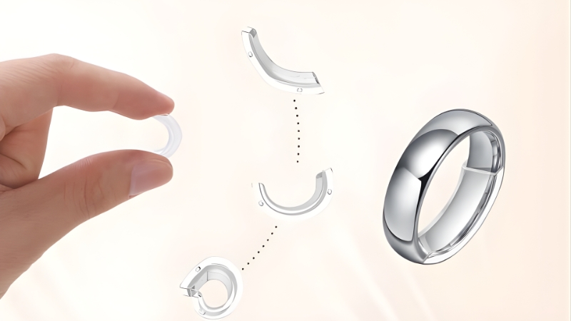 Bạn có thể dùng miếng silicon để làm hẹp nhẫn lại