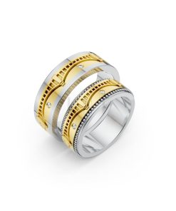 Nhẫn Cưới Collab Hungary – CL33 phối màu Dual Color họa tiết ấn tượng, cá tính