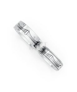 Nhẫn Cưới Collab Hungary – CL33 vàng trắng White Gold kiểu dáng cá tính, hiện đại