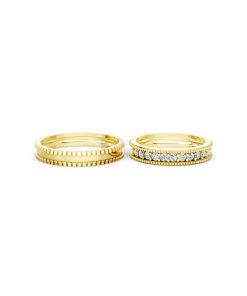 Nhẫn cưới E352 màu Vàng Gold thiết kế phá cách, sang trọng