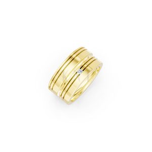 Nhẫn cưới E493 màu Vàng Gold thiết kế tinh tế, sang trọng