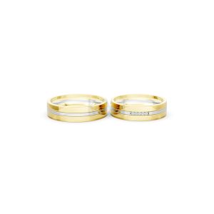 Nhẫn cưới E494 phối màu Dual Color thiết kế đối xứng, phong cách, ấn tượng