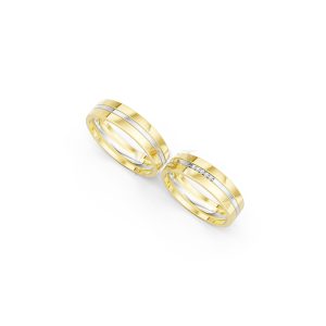 Nhẫn cưới E494 phối màu Dual Color phong cách trẻ trung, nổi bật