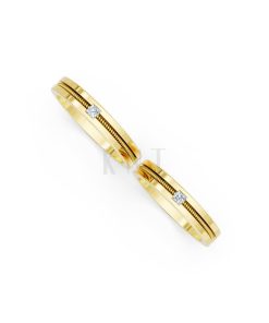 Nhẫn cưới E496 Vàng Gold vàng 10K/14K/18K/607 cao cấp, thanh lịch