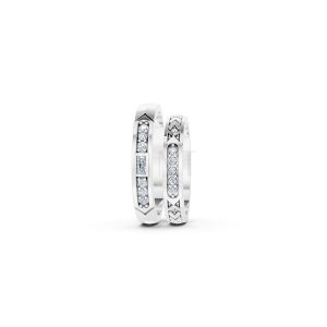 Nhẫn cưới E809 thiết kế sang trọng, đính đá lấp lánh màu vàng trắng White Gold vàng sáng bóng, thiết kế trẻ trung