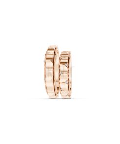 Nhẫn cưới E840 phong cách tối giản, hình khối đa giác màu vàng hồng Rose Gold cặp đôi, phong cách trẻ trung, nổi bật