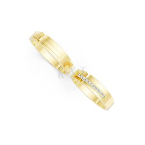 Nhẫn cưới E870 Vàng Gold thiết kế phá cách, sang trọng