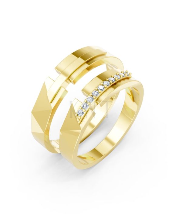 Nhẫn cưới E870 Vàng Gold thiết kế tinh tế, sang trọng