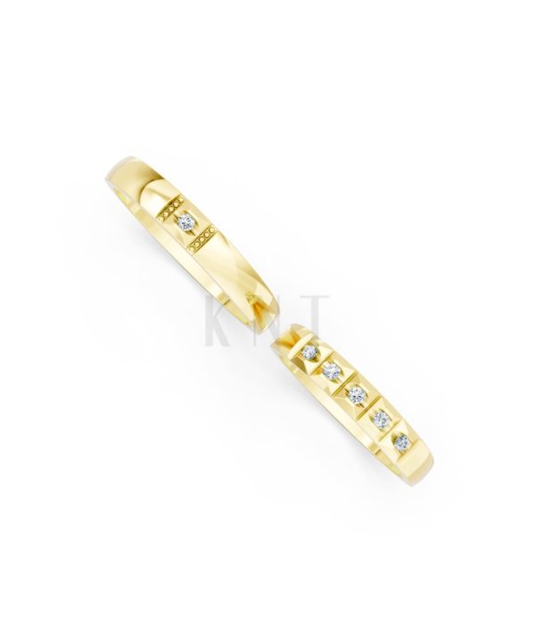 Nhẫn cưới E871 Vàng Gold thiết kế phá cách, sang trọng