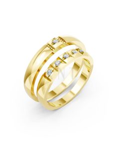 Nhẫn cưới E871 Vàng Gold thiết kế tinh tế, sang trọng