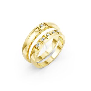 Nhẫn cưới E871 Vàng Gold thiết kế tinh tế, sang trọng