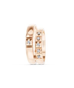 Nhẫn cưới E871 vàng hồng Rose Gold phong cách trẻ trung, nổi bật