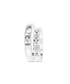 Nhẫn cưới E871 vàng trắng White Gold thiết kế trẻ trung, hiện đại