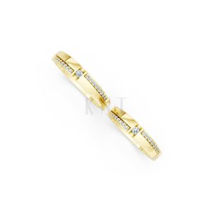 NHẪN CƯỚI E878 màu Vàng Gold thiết kế tinh xảo, độc đáo