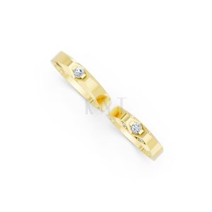 Nhẫn cưới E890 Vàng Gold thiết kế phá cách, sang trọng