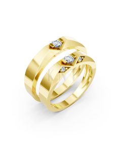 Nhẫn cưới E890 Vàng Gold thiết kế tinh tế, sang trọng