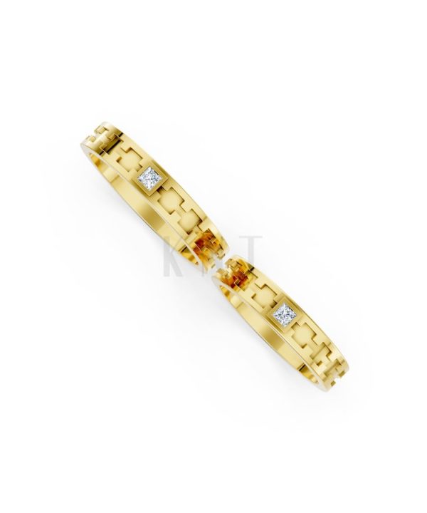 Nhẫn cưới F307 Vàng Gold thiết kế phá cách, sang trọng