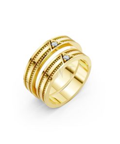 Nhẫn cưới F309 Vàng Gold thiết kế tinh tế, sang trọng