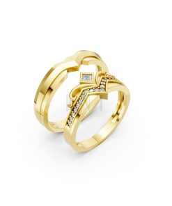 Nhẫn cưới F317 Vàng Gold thiết kế tinh tế, sang trọng