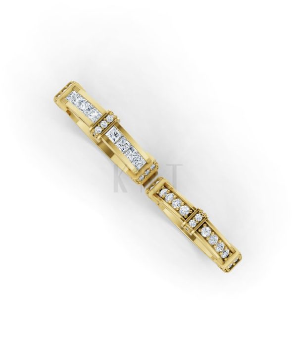 Nhẫn cưới F318 Vàng Gold thiết kế phá cách, sang trọng