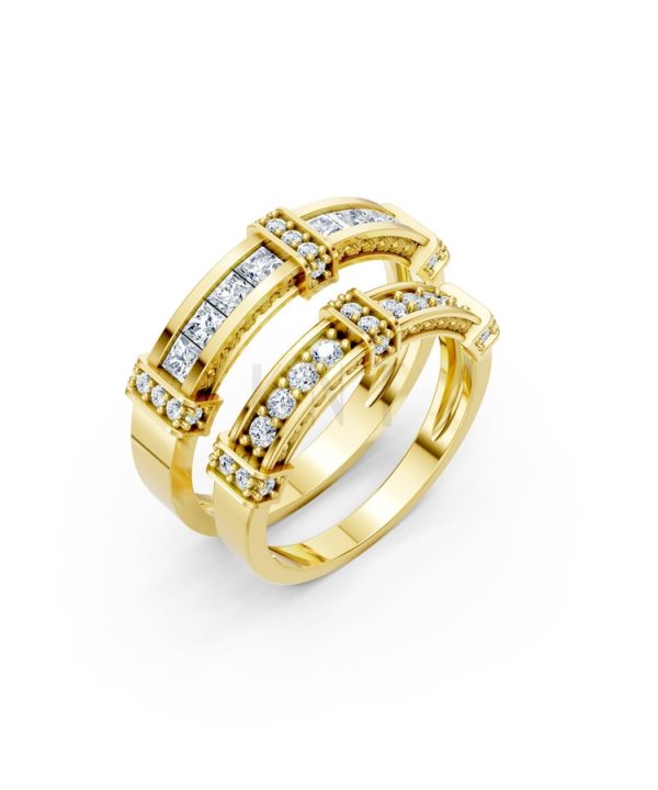 Nhẫn cưới F318 Vàng Gold thiết kế tinh tế, sang trọng