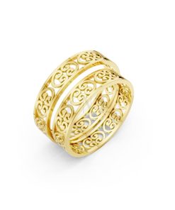 Nhẫn cưới F39 Vàng Gold thiết kế tinh tế, sang trọng