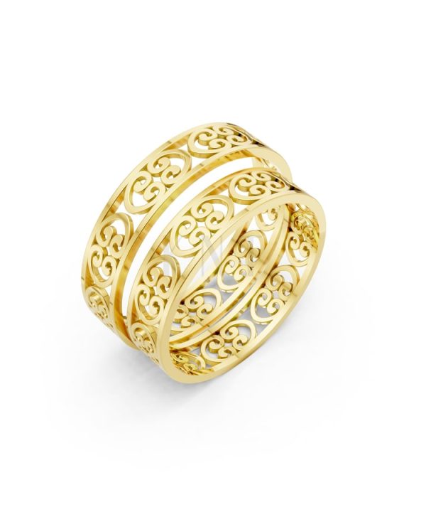 Nhẫn cưới F39 Vàng Gold thiết kế tinh tế, sang trọng