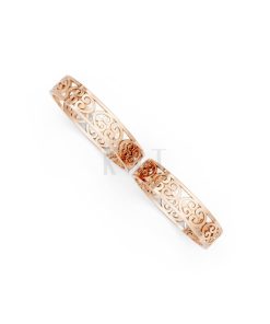 Nhẫn cưới F39 vàng hồng Rose Gold vàng đẹp, kiểu dáng trẻ trung, độc đáo