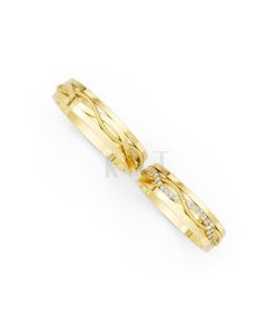 Nhẫn cưới F62 Vàng Gold vàng 10K/14K/18K/607 cao cấp, thanh lịch