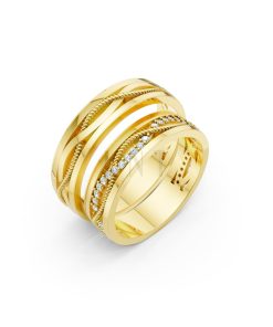 Nhẫn cưới F62 Vàng Gold thiết kế tinh tế, sang trọng