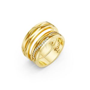 Nhẫn cưới F62 Vàng Gold thiết kế tinh tế, sang trọng