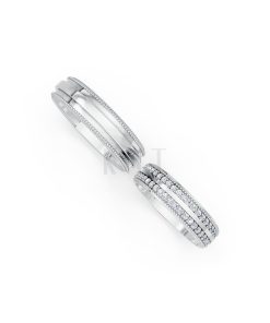 Nhẫn cưới F63 vàng trắng White Gold thiết kế trẻ trung, hiện đại