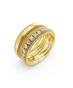 Nhẫn cưới F99 Vàng Gold thiết kế tinh tế, sang trọng