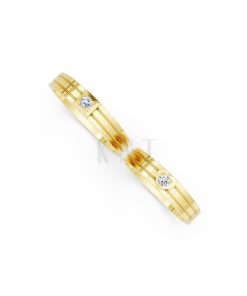 Nhẫn cưới H1 màu Vàng Gold thiết kế phá cách, sang trọng