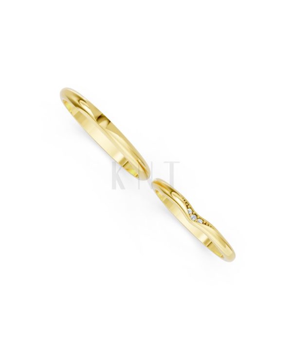 Nhẫn Cưới H102 Vàng Gold thiết kế tinh xảo, độc đáo
