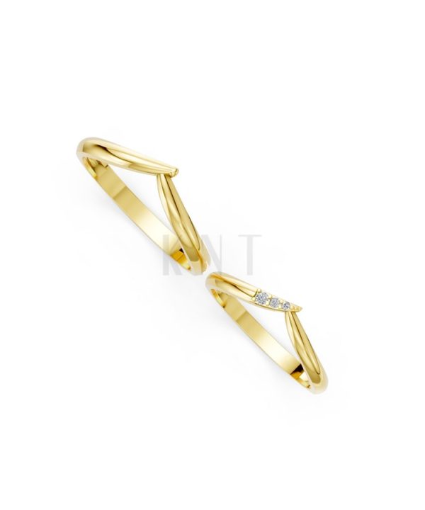 Nhẫn cưới H111 Vàng Gold thiết kế tinh xảo, độc đáo