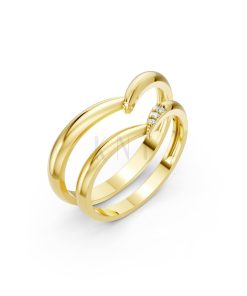 Nhẫn cưới H111 Vàng Gold thiết kế tinh tế, sang trọng