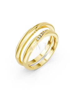 Nhẫn cưới kim cương H112 Vàng Gold thiết kế tinh tế, sang trọng