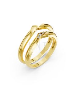 Nhẫn cưới H114 Vàng Gold thiết kế tinh tế, sang trọng