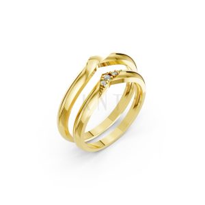 Nhẫn cưới H114 Vàng Gold thiết kế tinh tế, sang trọng