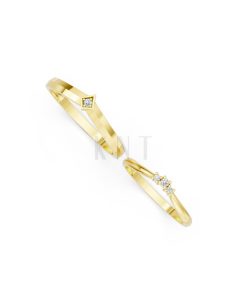 Nhẫn cưới kim cương H116 Vàng Gold thiết kế phá cách, sang trọng