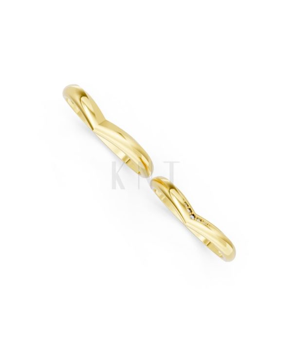 Nhẫn cưới kim cương H117 Vàng Gold vàng 10K/14K/18K/607 cao cấp, thanh lịch
