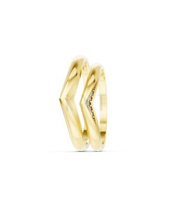 Nhẫn cưới kim cương H117 Vàng Gold thiết kế phá cách, sang trọng