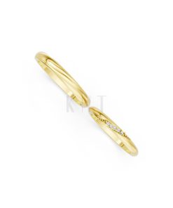 Nhẫn cưới kim cương H121 Vàng Gold vàng 10K/14K/18K/607 cao cấp, thanh lịch