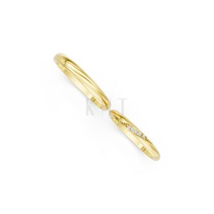 Nhẫn cưới kim cương H121 Vàng Gold vàng 10K/14K/18K/607 cao cấp, thanh lịch