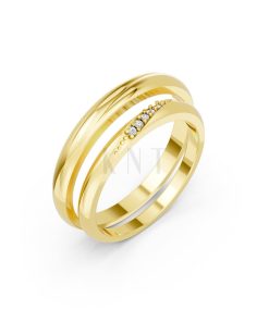 Nhẫn cưới kim cương H121 Vàng Gold thiết kế tinh tế, sang trọng