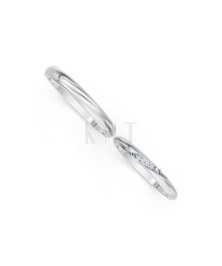 Nhẫn cưới kim cương H121 vàng trắng White Gold kiểu dáng cá tính, hiện đại