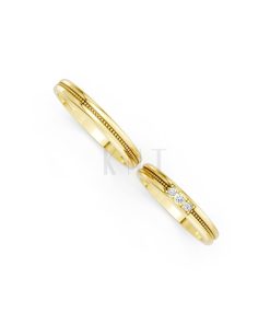 Nhẫn cưới H127 Vàng Gold vàng 10K/14K/18K/607 cao cấp, thanh lịch