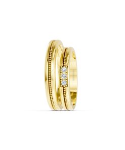 Nhẫn cưới H127 Vàng Gold thiết kế phá cách, sang trọng